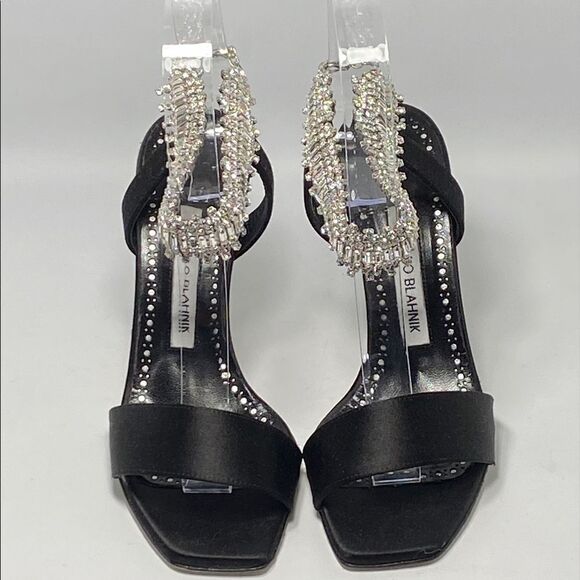 Manolo Blahnik Parinasan 105 Embellished Sandals size 35 - Picture 3 of 12